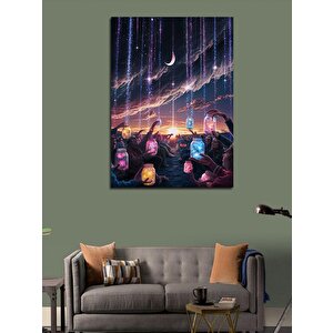 Kanvas Tablo Yıldız Tozu Ve İnsanlar 70x100 cm