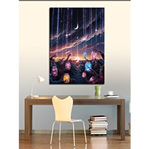 Kanvas Tablo Yıldız Tozu Ve İnsanlar 70x100 cm
