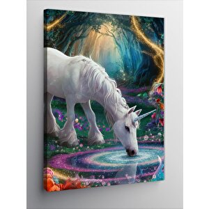 Kanvas Tablo Su İçen Unicorn 100x140 cm