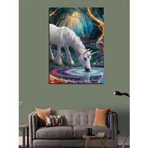Kanvas Tablo Su İçen Unicorn 100x140 cm