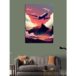 Kanvas Tablo Bulutların Üzerindeki Uçak 100x140 cm