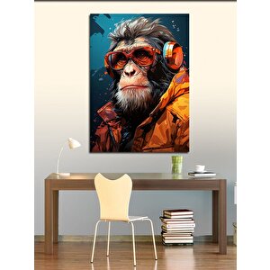 Kanvas Tablo Karizmatik Maymun Charlie 100x140 cm