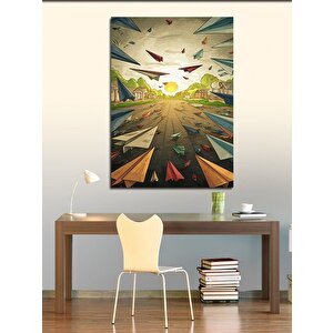 Kanvas Tablo Kağıttan Uçaklar 50x70 cm