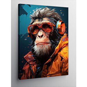 Kanvas Tablo Karizmatik Maymun Charlie 50x70 cm