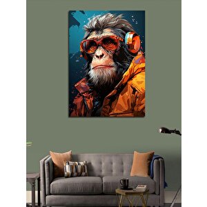 Kanvas Tablo Karizmatik Maymun Charlie 50x70 cm