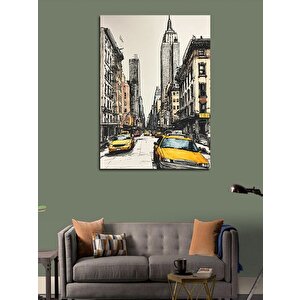 Kanvas Tablo Newyork Ve Sarı Taksiler 100x140 cm