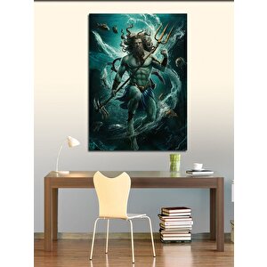 Kanvas Tablo Poseidon 100x140 cm