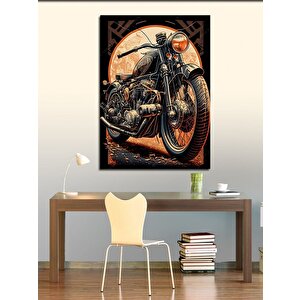 Kanvas Tablo Retro Motosiklet 50x70 cm