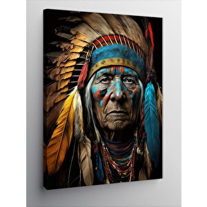 Kanvas Tablo Kızılderili Şefi 50x70 cm
