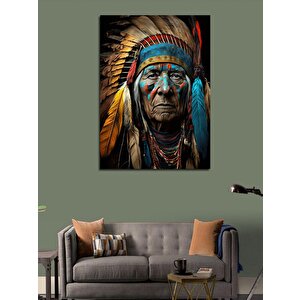 Kanvas Tablo Kızılderili Şefi 70x100 cm