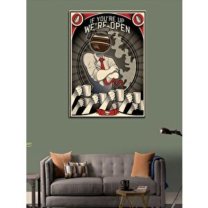 Kanvas Tablo Eğer Uyanırsan Biz Açığız Kahve 50x70 cm