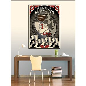 Kanvas Tablo Eğer Uyanırsan Biz Açığız Kahve 100x140 cm