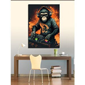 Kanvas Tablo Dj Maymun 100x140 cm