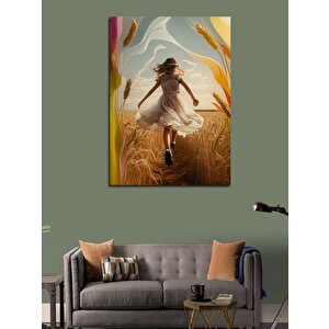 Kanvas Tablo Başak Tarlasındaki Kız 100x140 cm