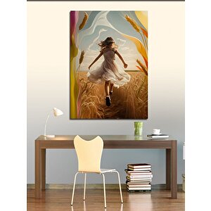 Kanvas Tablo Başak Tarlasındaki Kız 100x140 cm