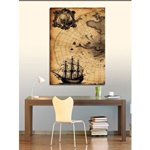 Kanvas Tablo Hazine Haritası 50x70 cm