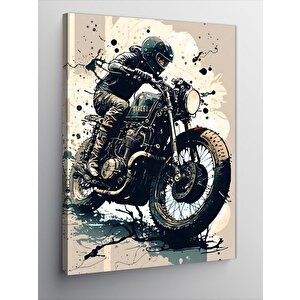 Kanvas Tablo Motosiklet Tutkusu 70x100 cm