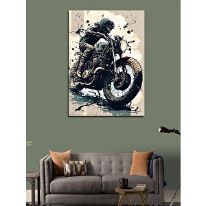 Kanvas Tablo Motosiklet Tutkusu 70x100 cm