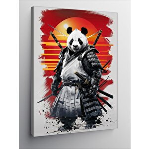 Kanvas Tablo Samuray Panda 50x70 cm