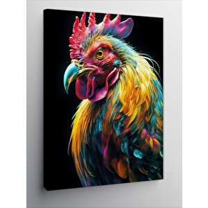 Kanvas Tablo Renkli Tavuk 70x100 cm
