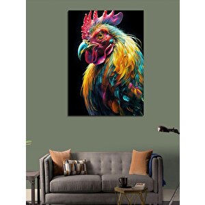 Kanvas Tablo Renkli Tavuk 70x100 cm