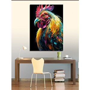 Kanvas Tablo Renkli Tavuk 70x100 cm