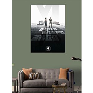 Kanvas Tablo Gta 6 Afiş 100x140 cm