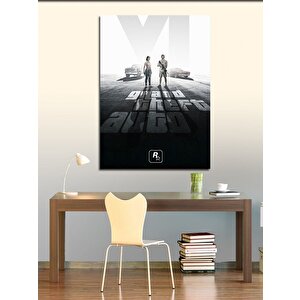 Kanvas Tablo Gta 6 Afiş 100x140 cm