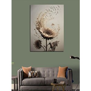 Kanvas Tablo Günebakan Ve Martılar 50x70 cm