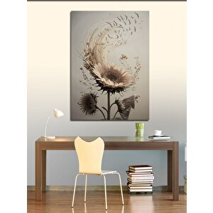 Kanvas Tablo Günebakan Ve Martılar 100x140 cm