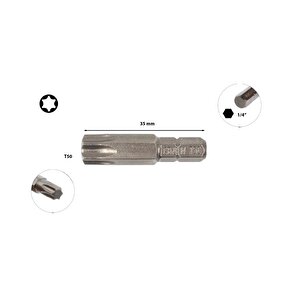 T50 X 25 Mm Torx Bits Uç Cb/814