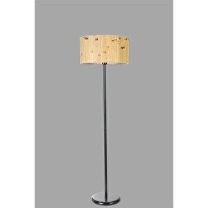 Bambu 02 Abajurlu Si̇yah Lambader