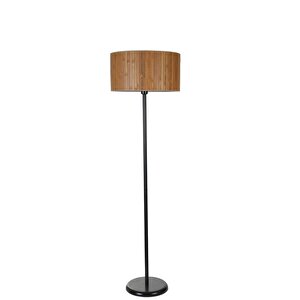 Bambu 01 Abajurlu Si̇yah Lambader