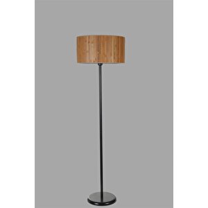 Bambu 01 Abajurlu Si̇yah Lambader