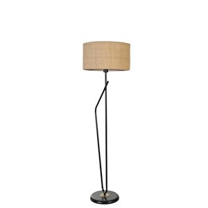 Alfa Si̇yah Lambader Si̇li̇ndi̇r Hasir Rattan Abajurlu