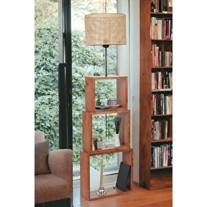 Puzzle Cevi̇z Lambader Örgülü Rattan Abajurlu