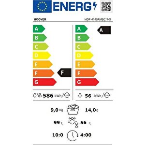 Hoover Hdp 4149ambc/1-s 14 Kg Yıkama 9 Kg Kurutma Wi-fi+bluetooth Bağlantılı Çamaşır Makinesi