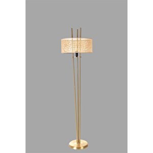 Belen Eski̇tme Lambader Si̇li̇ndi̇r Örgülü Rattan Abajurlu