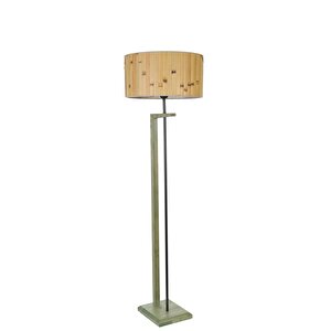 Menekşe Yeşi̇l Lambader Si̇li̇ndi̇r Bambu 02 Abajurlu