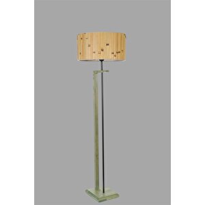 Menekşe Yeşi̇l Lambader Si̇li̇ndi̇r Bambu 02 Abajurlu