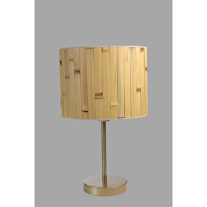 Bambu 02 Abajurlu Masa Lambasi Eski̇tme
