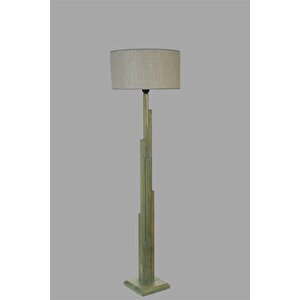 Kule Yeşi̇l Lambader Si̇li̇di̇r Bambu 06 Abajurlu