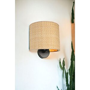 Hasir Rattan Abajurlu Oval Apli̇k