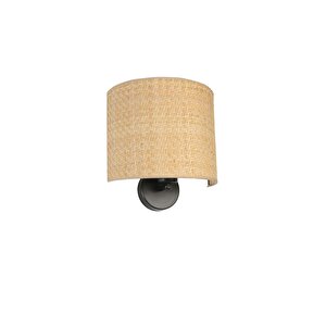 Hasir Rattan Abajurlu Oval Apli̇k