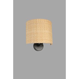 Hasir Rattan Abajurlu Oval Apli̇k