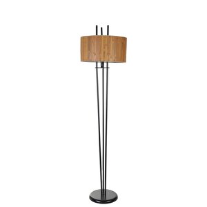 Belen Si̇yah Lambader Si̇li̇ndi̇r Bambu 01 Abajurlu
