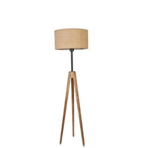 Kanarya Yanik Lambader Si̇li̇ndi̇r Hasir Rattan Abajurlu