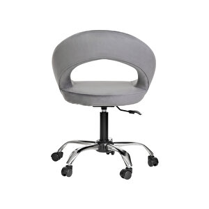 Krom Metal Ayaklı Ofis Çocuk Odası Çalışma Sandalyesi (ayarlanilabi̇li̇r) Raton