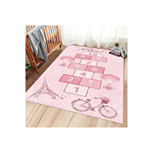 Prenses Eğitici Seksek Desenli Çocuk Odası Halısı 80x150 cm
