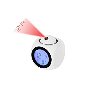 Led Dijital Saat Ve Termometre, Beyaz, 8x9 Beyaz